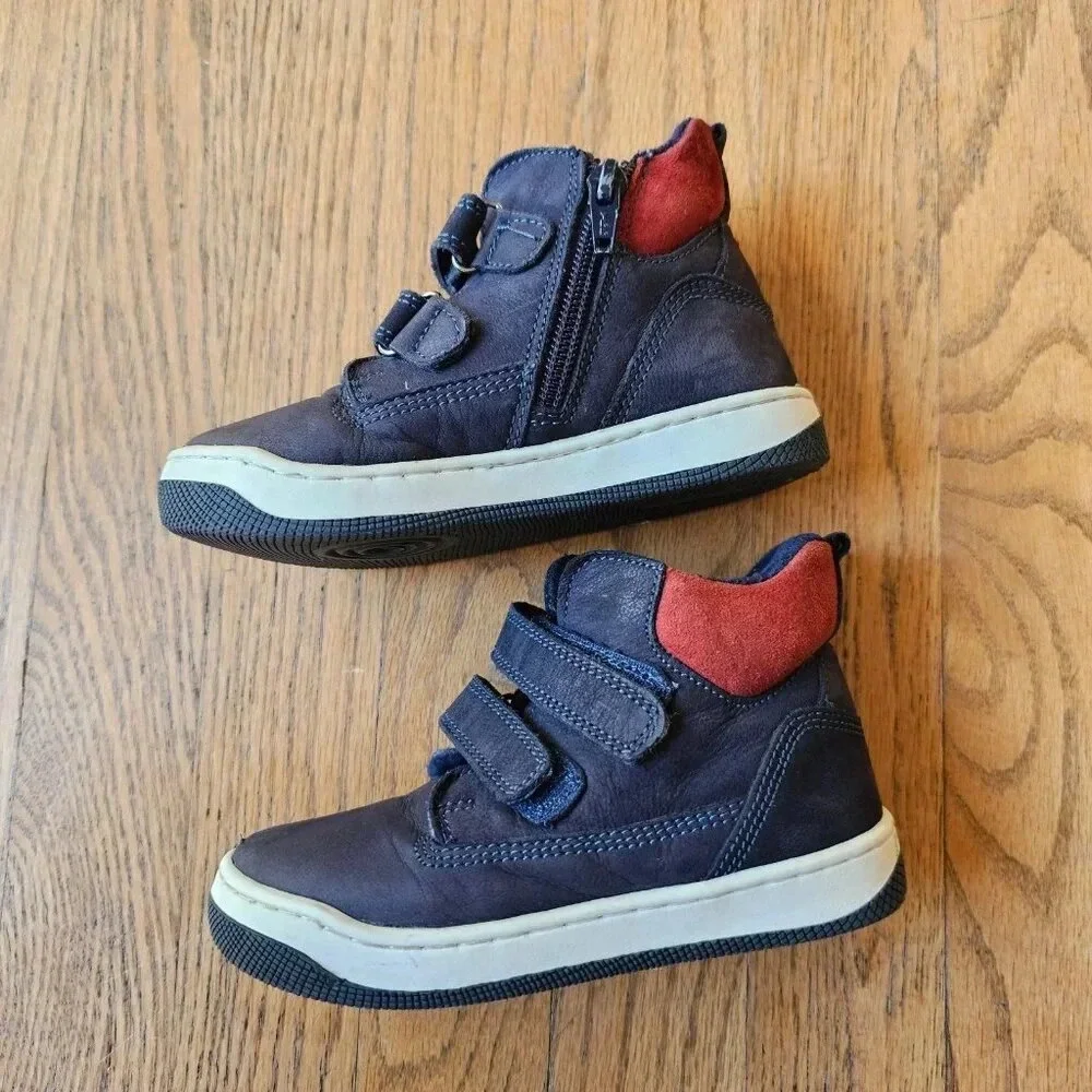 European Lasocki cozy lined leather boots boys size EU 26/ US 9/9.5